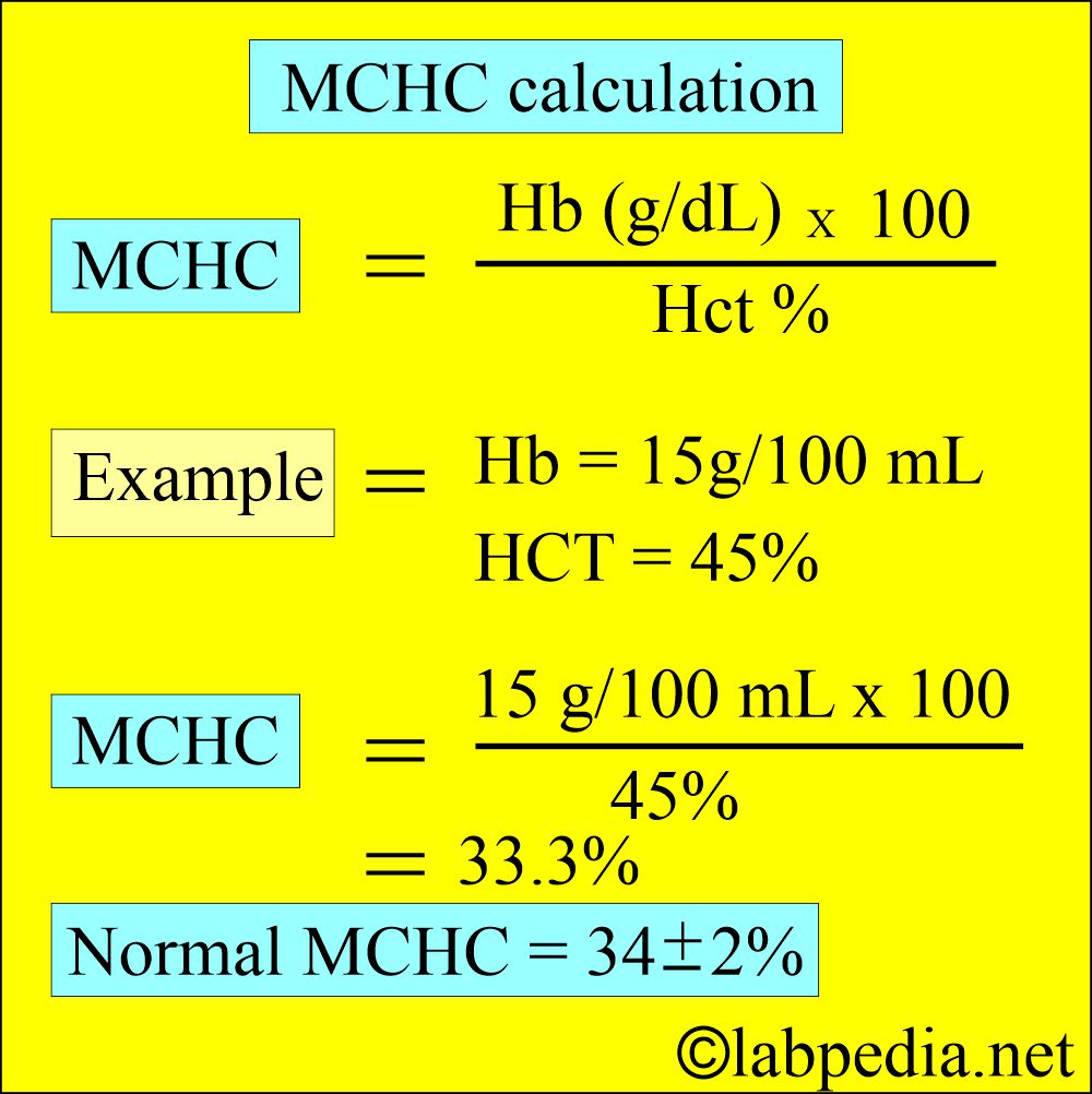 MCHC calculation formula
