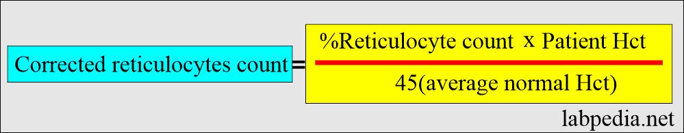 Reticulocyte corrected count