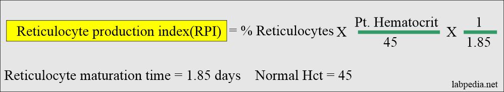 Reticulocyte count (retic count) and interpretations