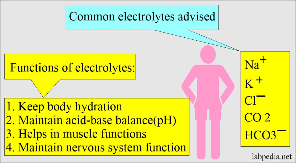 Panel of electrolytes advised